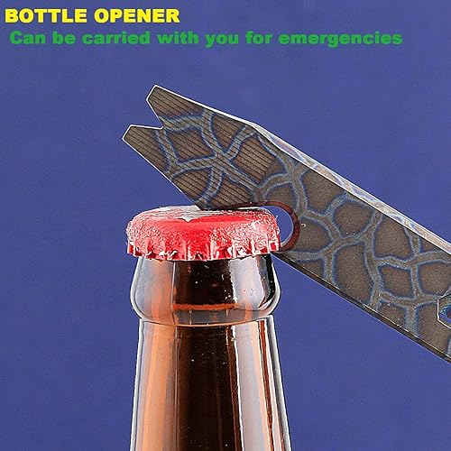 Miniatura 5 de Twosun - Barra de palanca de titanio para uso diario, herramienta de palanca, abridor de botellas, para exteriores, multifuncional, con clip de