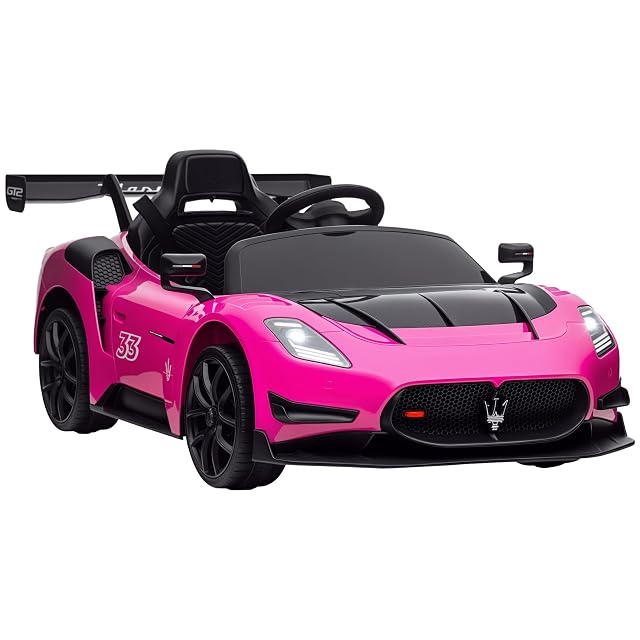 AIYAPLAY Coche Eléctrico para Niños +3 Años Maserati GT2 115x60x45 cm Rosa