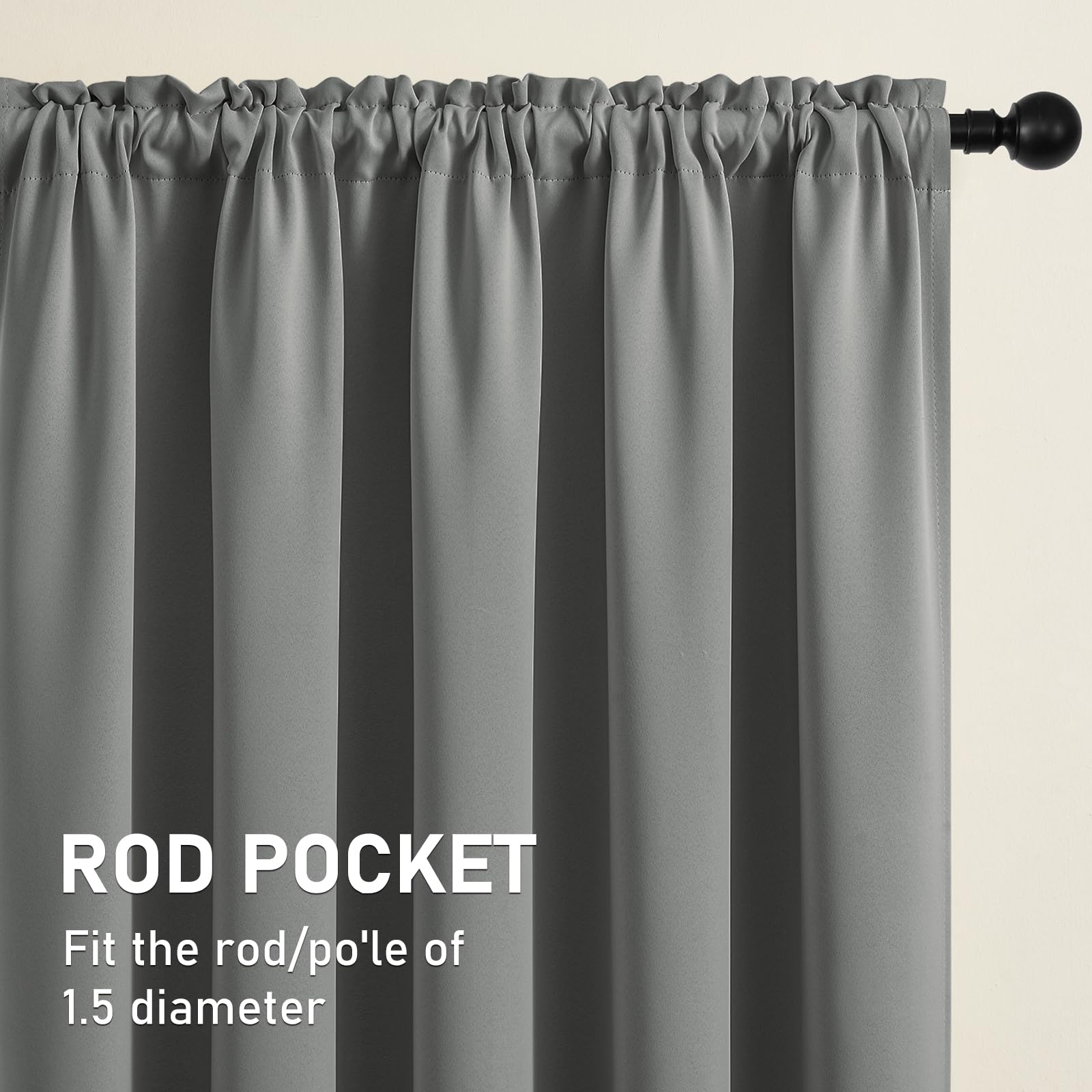 CUCRAF Blackout Curtains Room Darkening Window Curtain Panels - Image 3