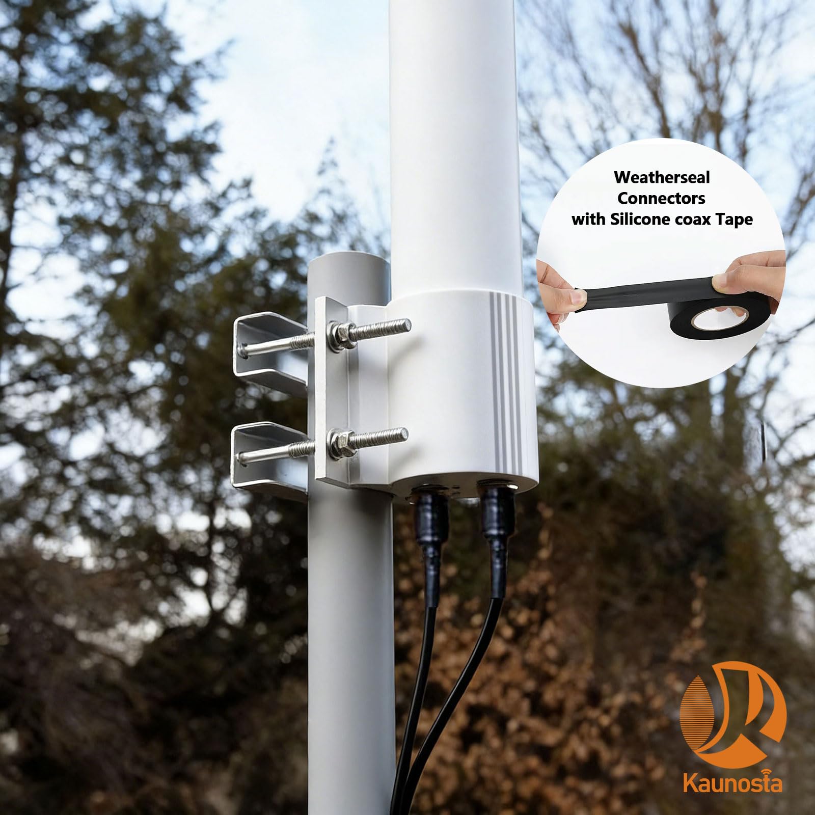 Antenna esterna Omni MIMO a doppia banda 2.4G/5.8G, antenna WiFi in fibra di vetro ad alto guadagno 8dBi, connettori Dual N-femmina, resistente alle intemperie, bianco