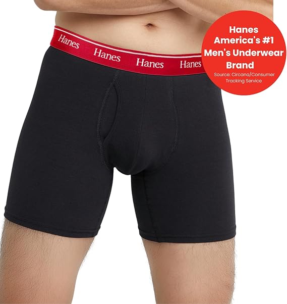 Hanes Men's Hanes Originals Men’s Boxer Briefs & Trunks, Stretch Cotton Moisture-wicking Underwear, Modern Fit Low Rise, Multipacks Boxer Briefs (pack of 3)