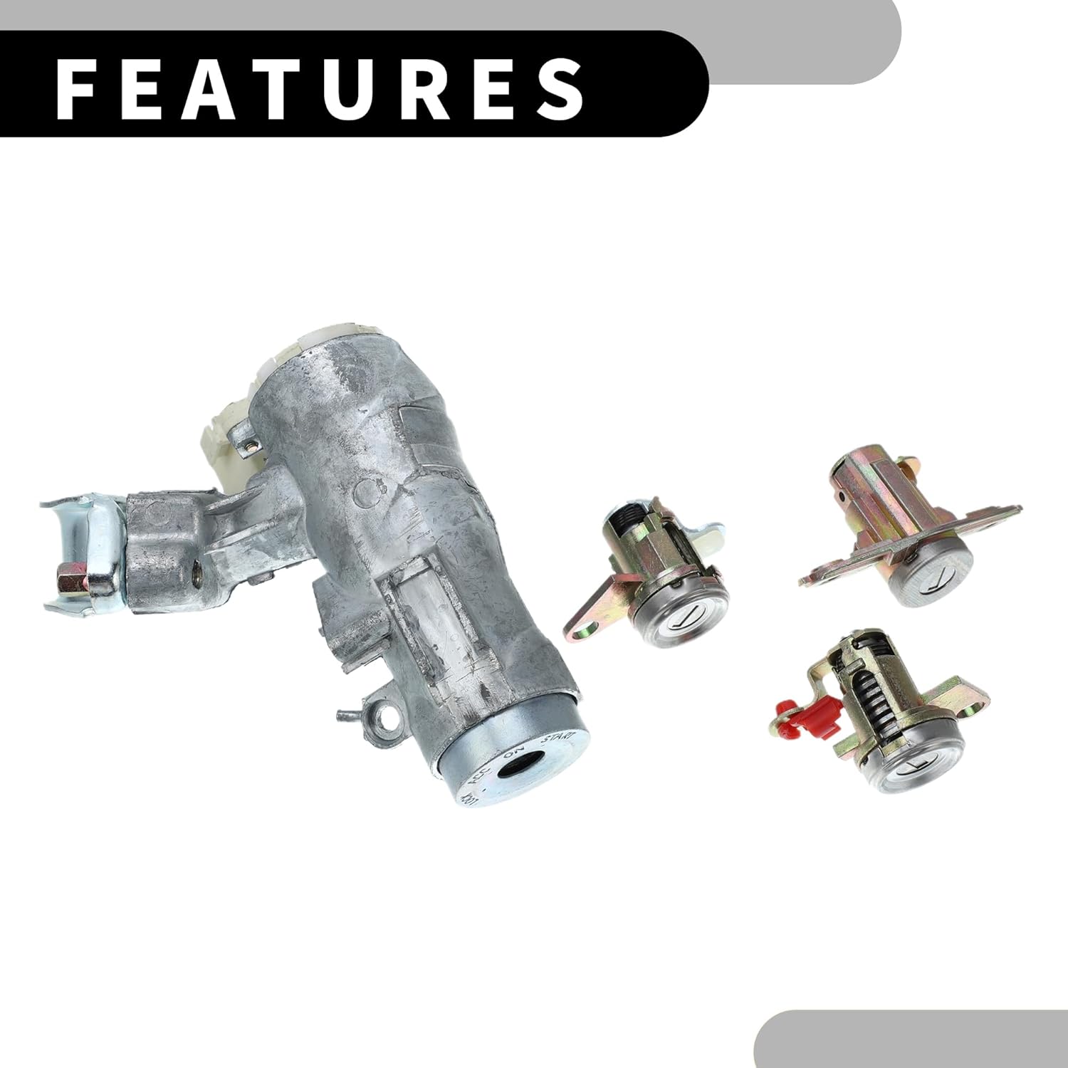 Ignition Switch Lock Cylinder Assembly w/Keys No.6905212340 - for Toyota Corolla 1997-2002 for Toyota RAV4 1998-2000 Metal Silver Tone - Door Lock Cylinder 1 Set