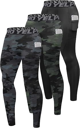 SPVISE Mens Compression Pants Cool Dry Athletic Leggings Workout Running Tights Active Spandex Sports Base Layer Yoga Pants
