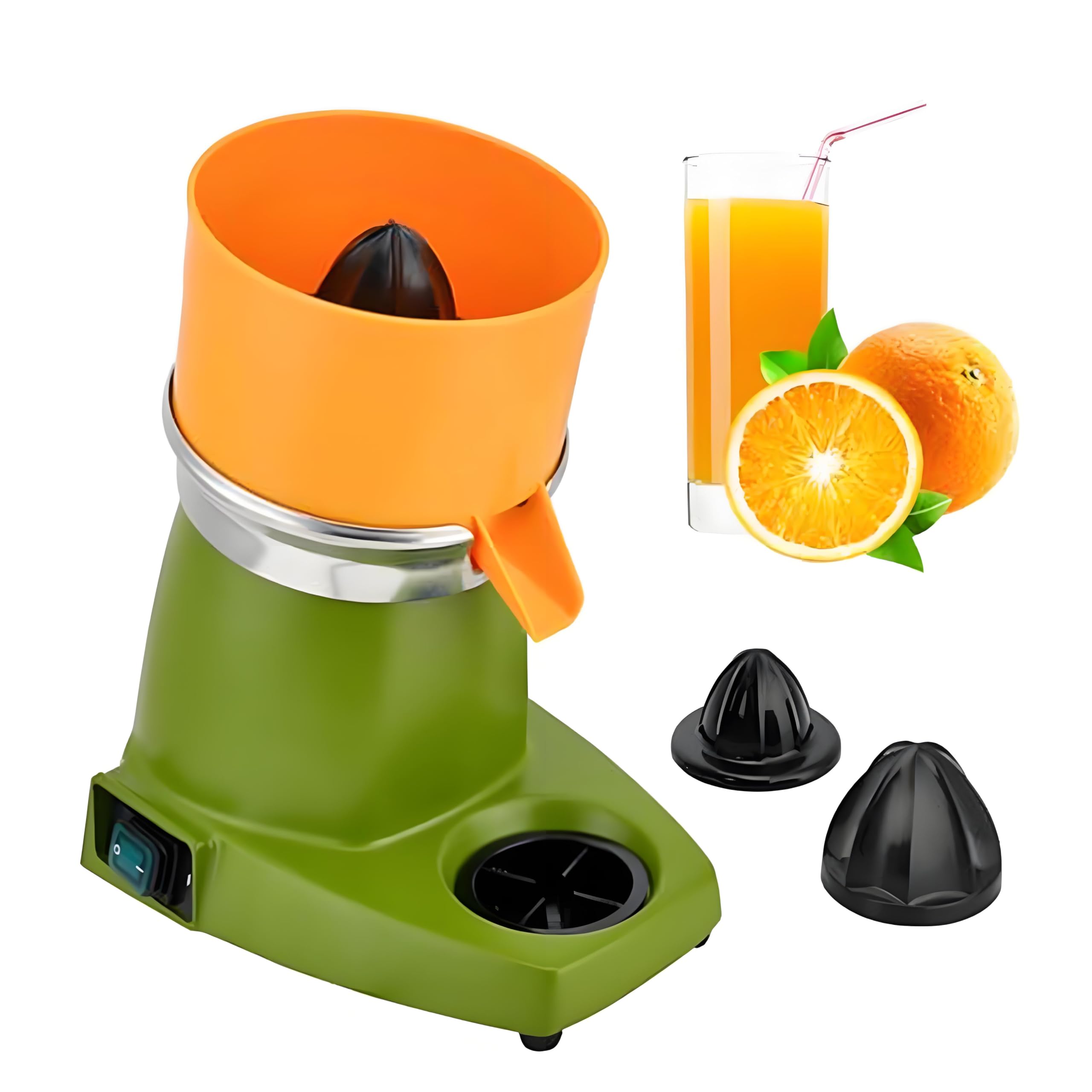 Spremiagrumi elettrico, professionale, con 3 coni, estrattore di coppia elevata da 1400 giri/min, per ristoranti, bar e succhi di frutta