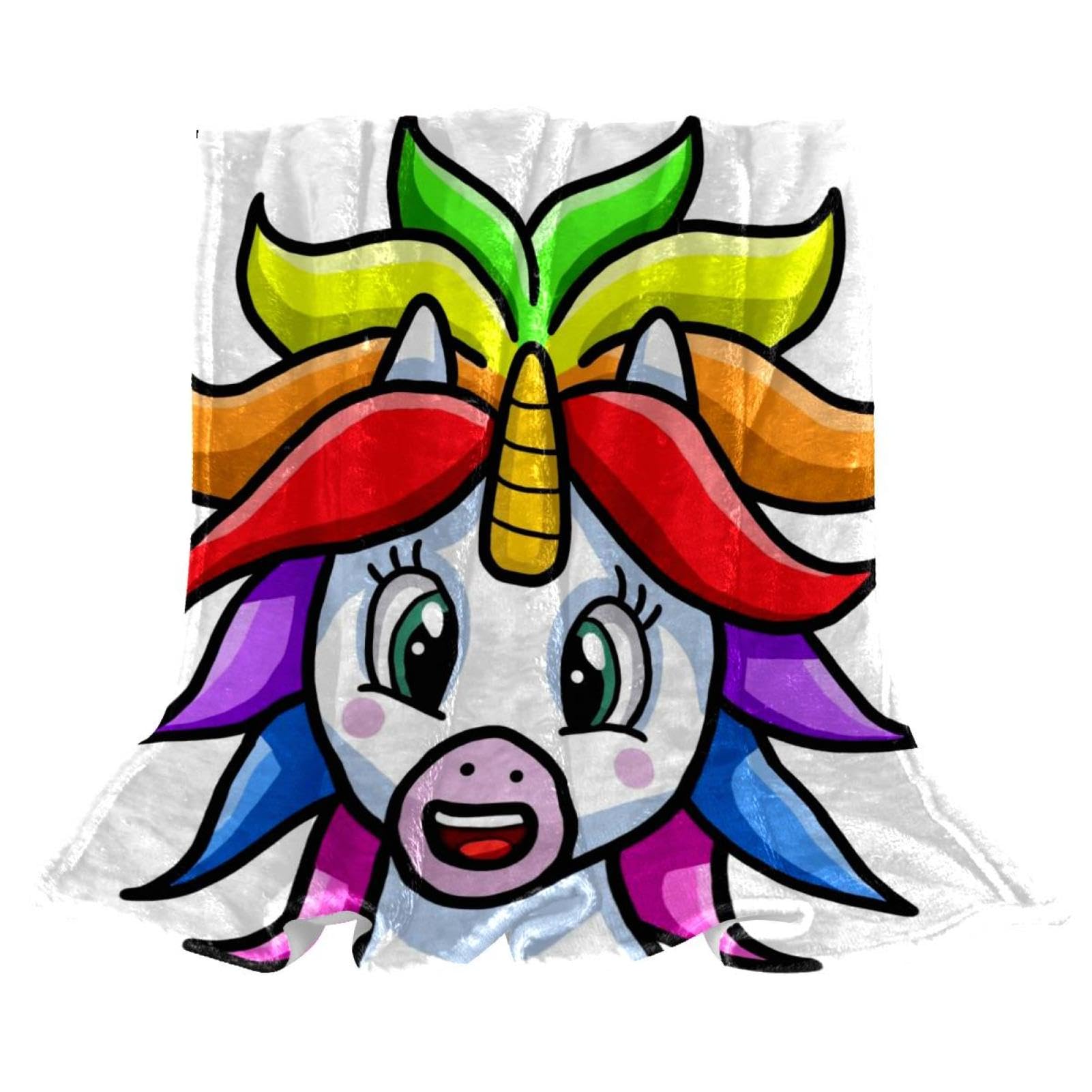 Couverture polaire licorne anti-froid plaid doux grand confort contre les soirées fraîches