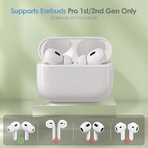 Miniatura 5 de Funda de carga inalámbrica de repuesto compatible con AirPod Pro de 1 y 2 generación, funda de cargador de repuesto mejorada con Air Pod Pro 2,