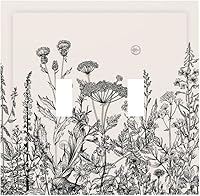 Vista 87 de Turquesa Aqua Teal Flower Floral Girasol Daisy Dahlia 2 Gang interruptor de interruptor de luz Cubierta de pared Placa de pared Mariposa Mujer Niña