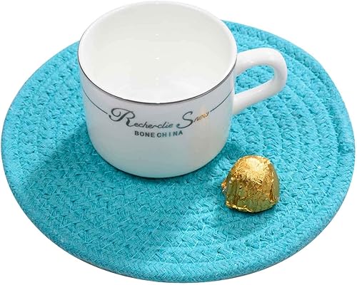 Miniatura 8 de Lifaith Juego de 3 agarraderas para ollas calientes, juego de salvamanteles de algodón 100% puro, juego de 3 soportes para ollas calientes, tapetes