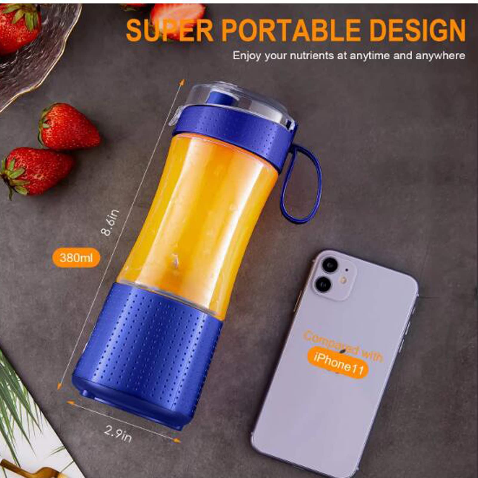 Exprimidor eléctrico, Exprimidor portátil grande de la fruta del hogar exprimidor de la taza USB de carga del extractor del jugo