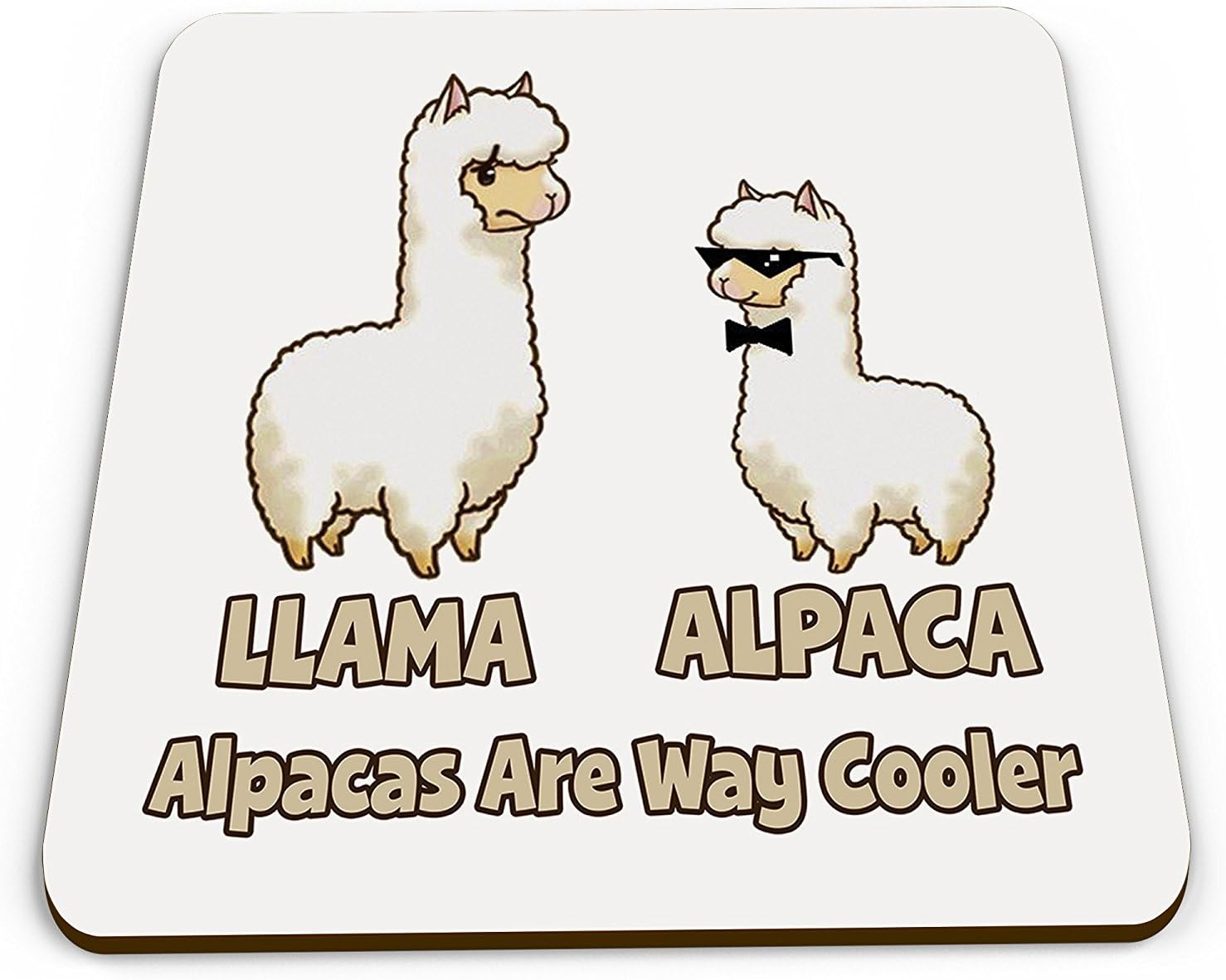 Alpaca's are Way Cooler Funny Novelty Glossy Mug Coaster