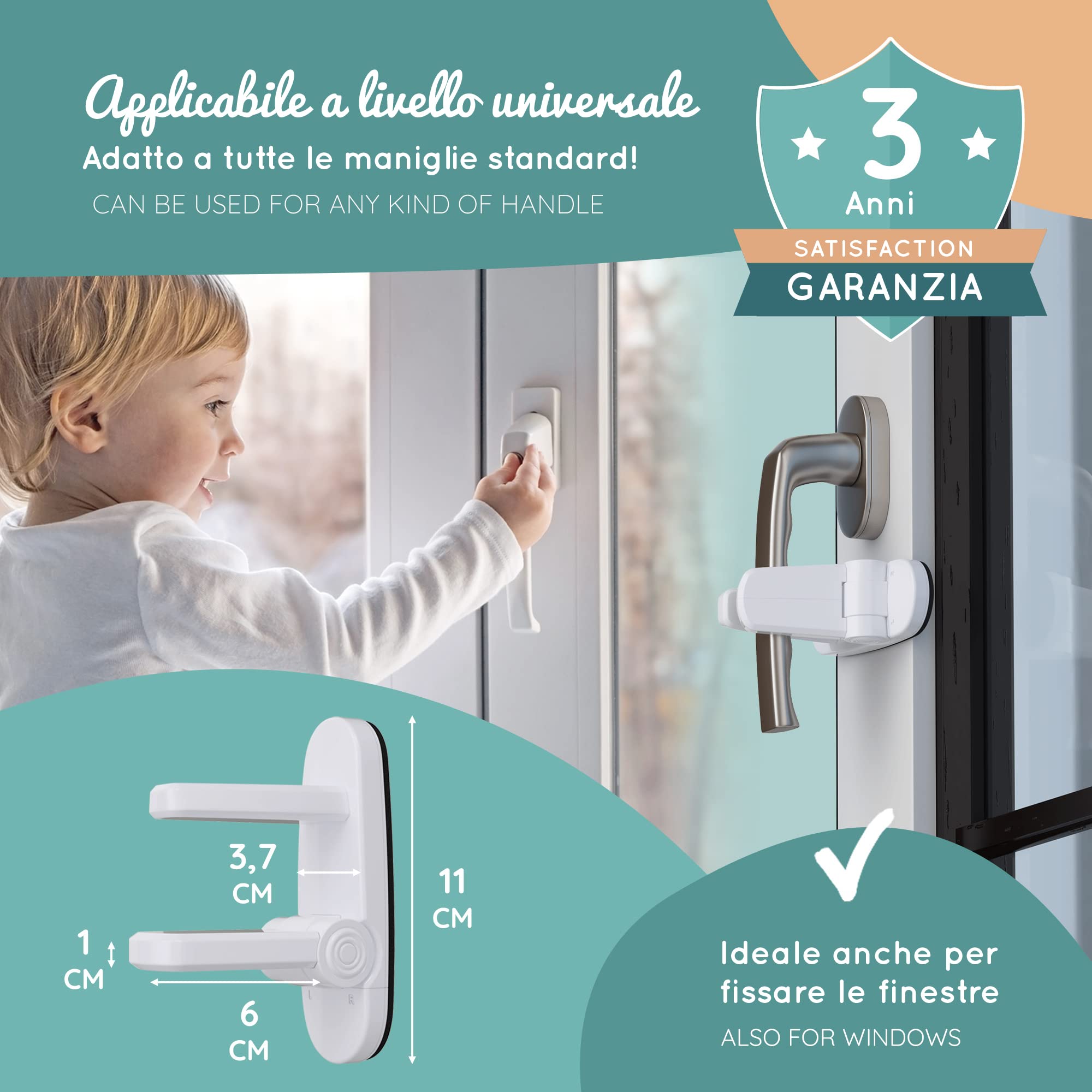 Blocca maniglia porta da BEARTOP molla forte nastro 3M blocca porta