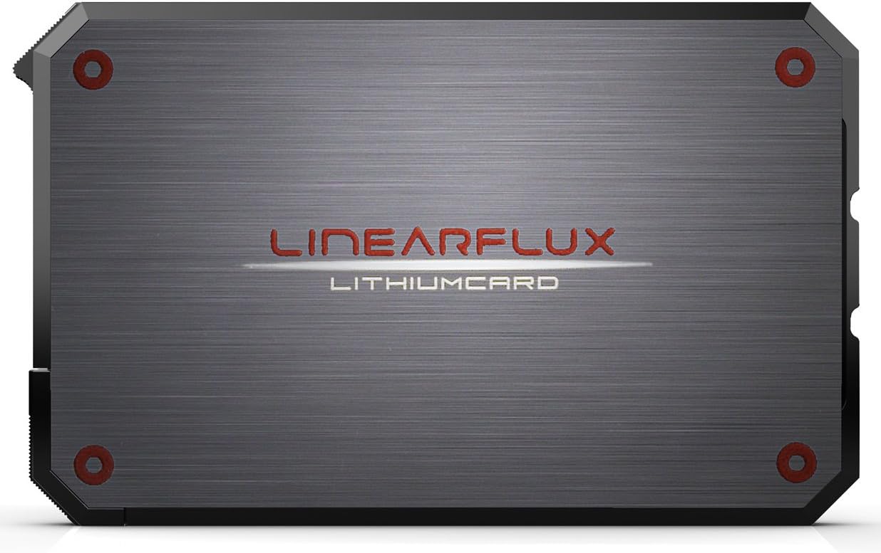 LinearFlux Portable Charger for Micro-USB Devices - Retail Packaging - Titanium/Red