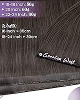 Vista 177 de LaaVoo Extensiones de cabello humano real para coser, extensiones de cabello humano de doble trama, color negro azabache, 18 pulgadas, 3.53 onzas