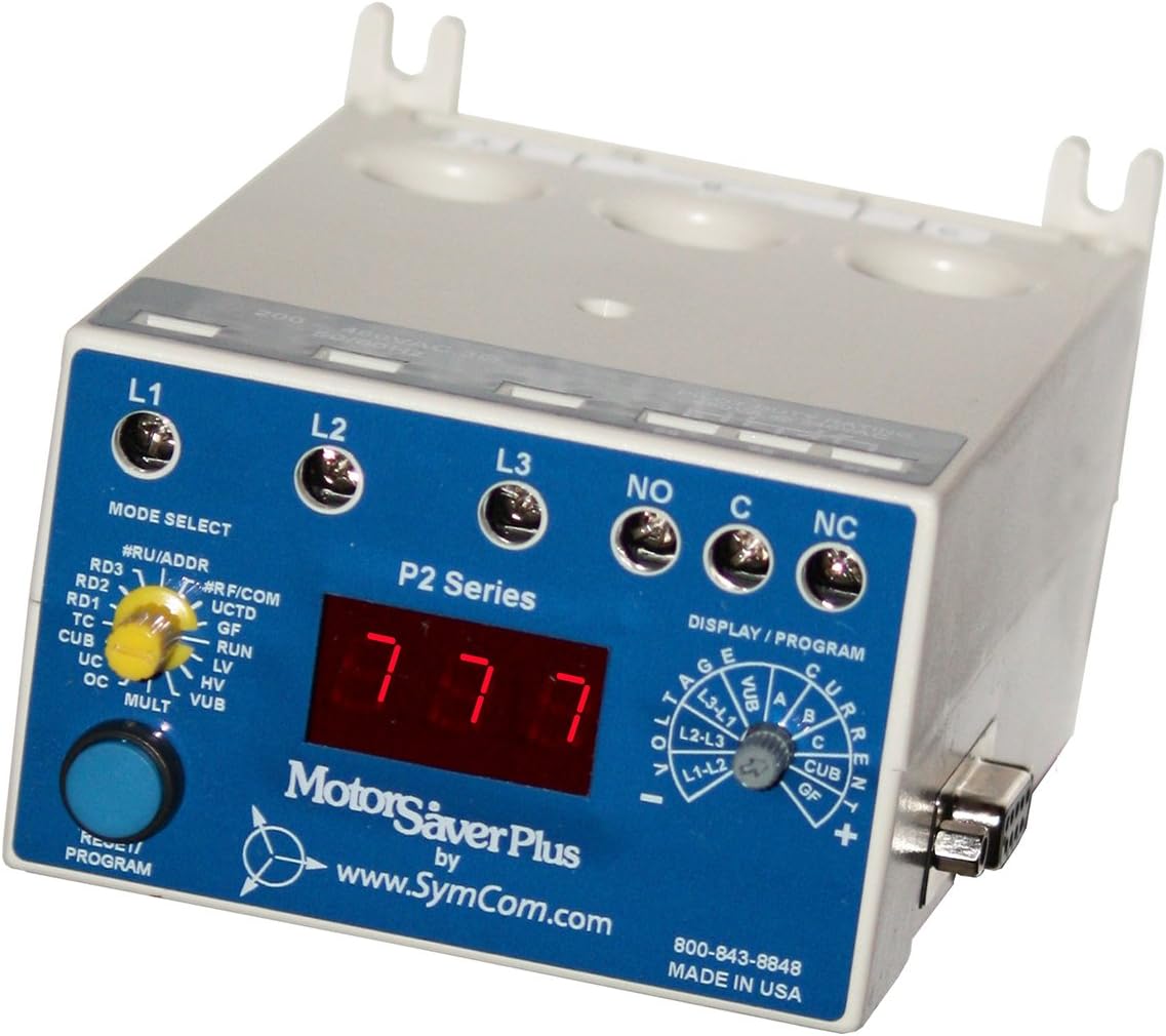 MotorSaver Plus 3-Phase Power Monitor/Overload Relay, Model 777-P2, 200-480V, 2-800 Full Load Amps (External CTs are required above 90A)