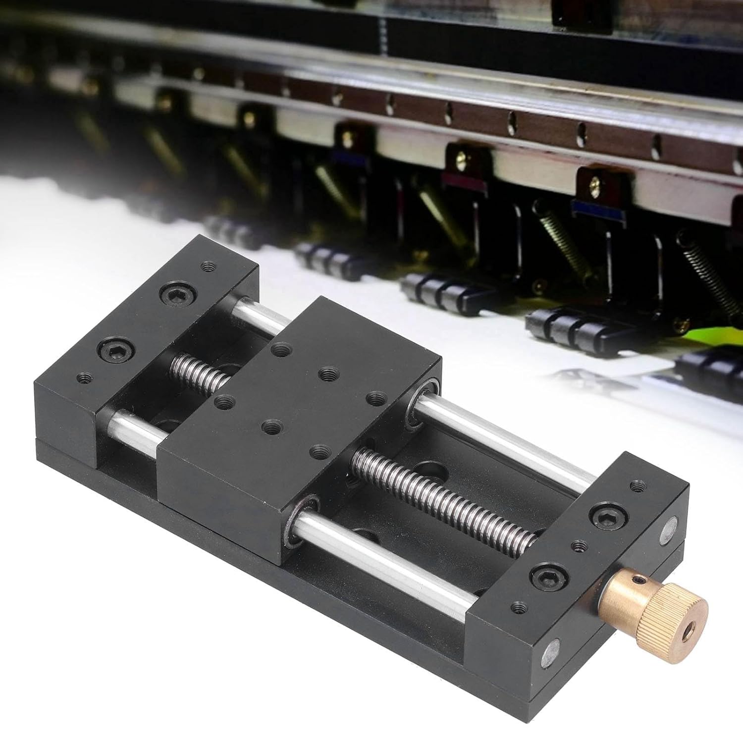 Linear Stage Manual Linear Slide with Base Aluminium Alloy Table Ball Screw Motion Rail Manual Linear Rail Linear Bearing M5 ProvideLinear Motion
