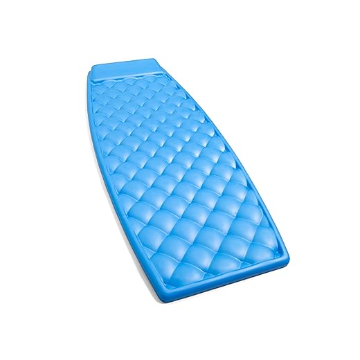 Big Joe Reef Lounge Durable Foam Pool Lounger with Headrest, Blue Peel-Resistant Molded Foam Technology, 6 feet