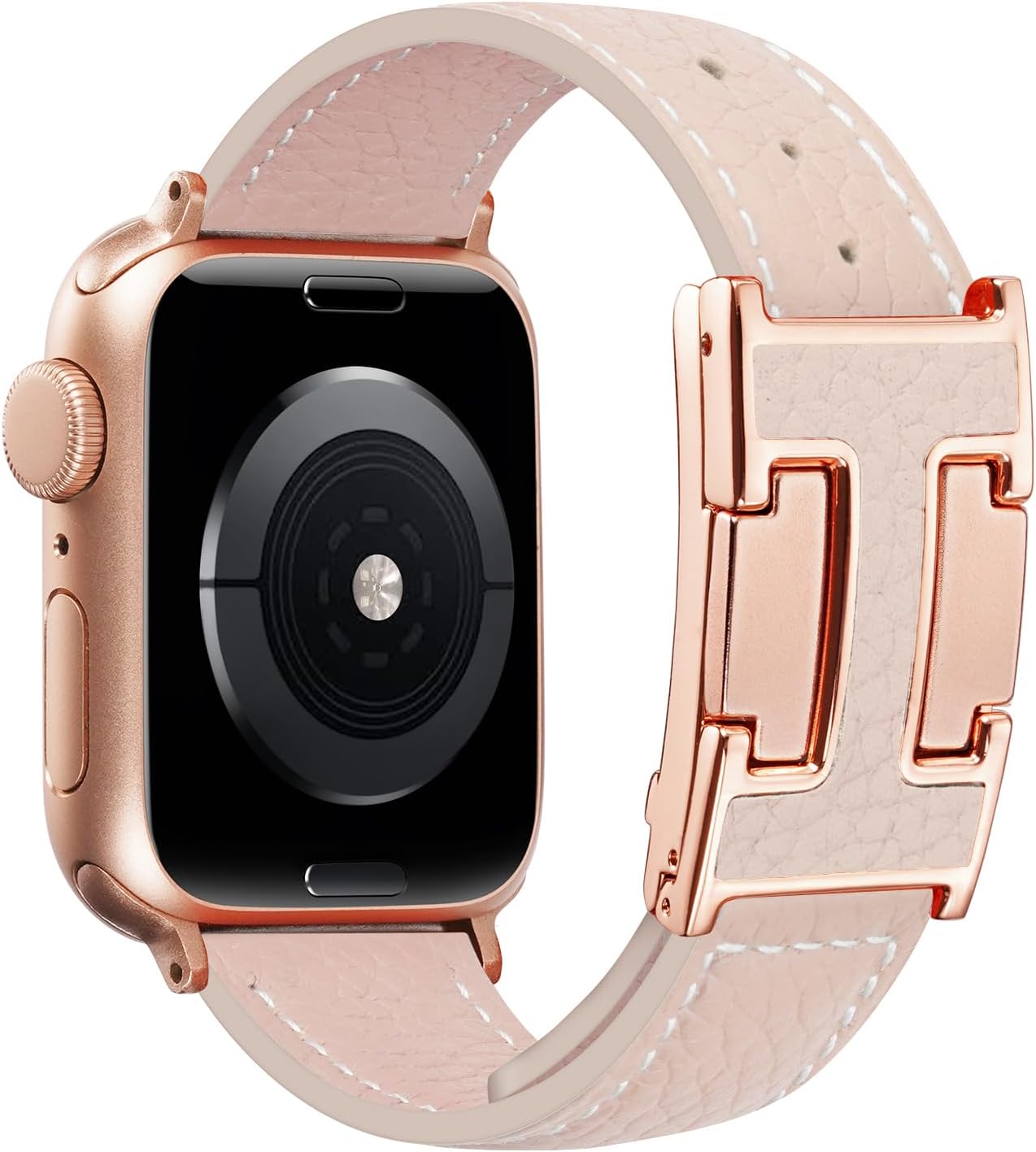 Leather Magnetic Band Compatible with Apple Watch Bands 38mm 40mm 41mm 42mm 44mm 45mm 46mm 49mm for Women Men,Top Grain Leather Designer Replacement Strap for iWatch Ultra SE Series11/10/9/8/7/6/5/4/3/2/1