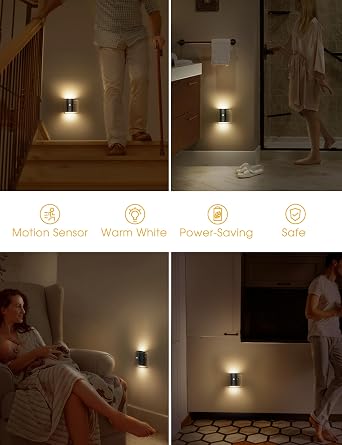 LOHAS-LED Night Light, Motion Sensor Night Light Plug in Wall, 1 Pack