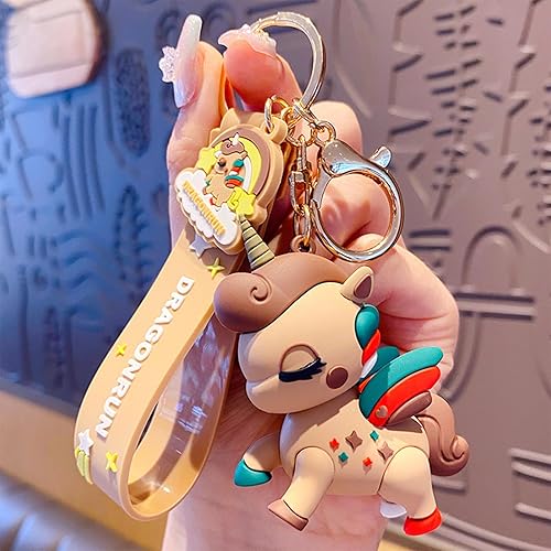 Miniatura 2 de BEXOA Lindo llavero kawaii anime, accesorios de unicornio para bolso de mano, llavero de dibujos animados para niños, niñas y mujeres