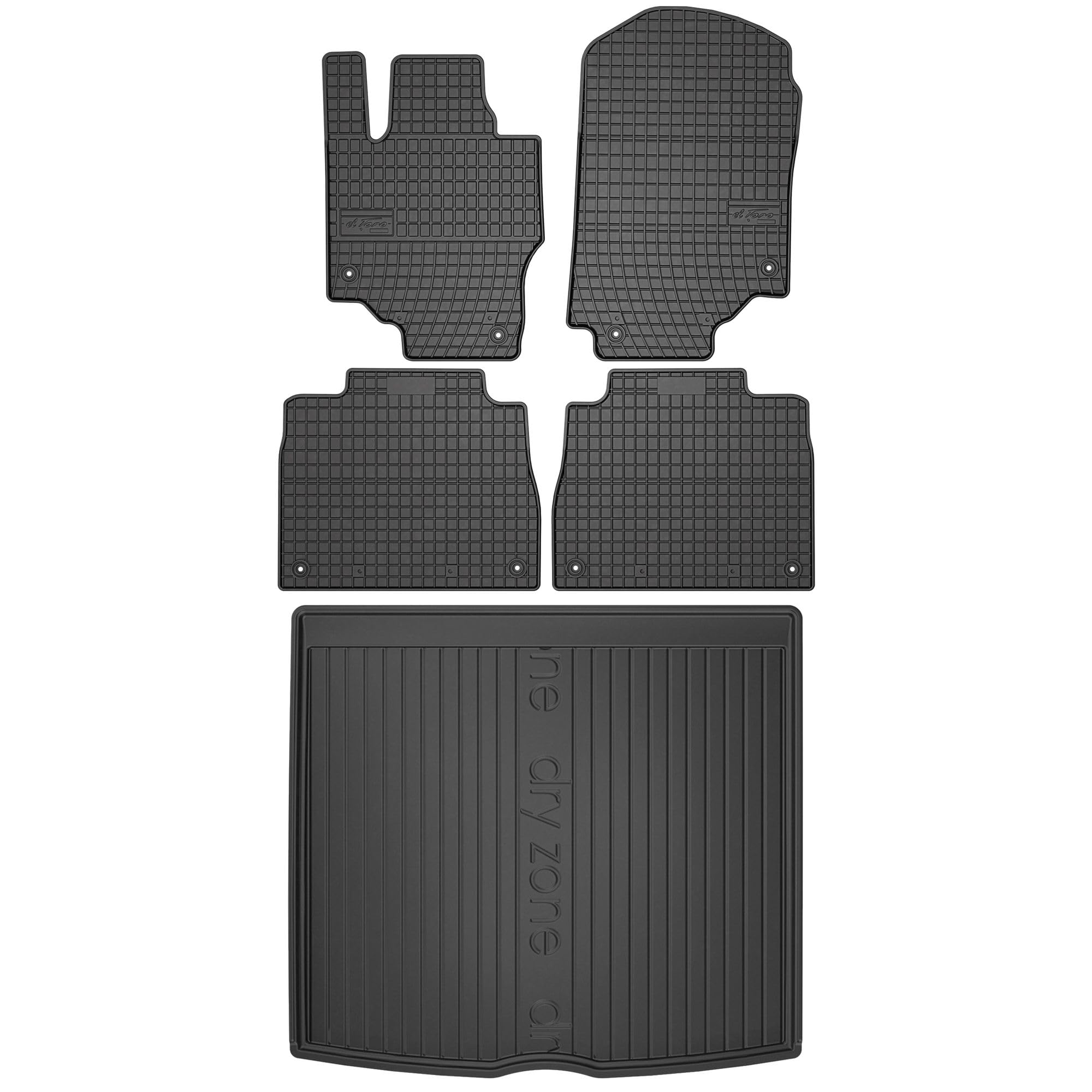 MOTOS Set de Alfombrillas de Goma y Alfombrillas de Maletero para Mercedes-Benz GLE W167 Desde 2019 Mejora la Comodidad de Tus Viajes con la Alfombrilla Antideslizante para Coche ElToro- Alfombrillas