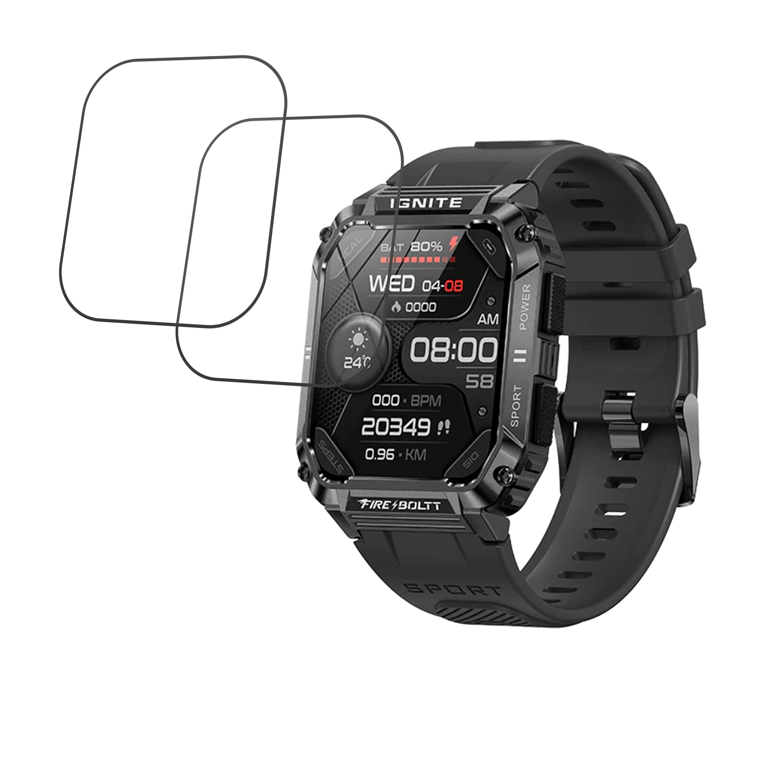 DVTECH® (Pack of 02 Protective Ultra Clear Unbreakable Smartwatch Screen Protector for Fire Boltt Combat (Not a Tempered glass) (B0C7N44PCH) Amazon Price History, Amazon Price Tracker