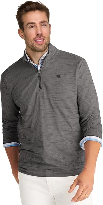 Three Sixty Six Mens Quarter Zip Pullover - 1/4 Zip Heathered Sweater - Golf Pullover