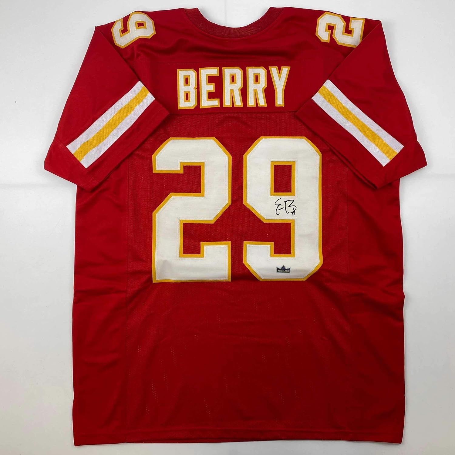 Facsimile Autographed Eric Berry Kansas City Red Reprint Laser Auto Football Jersey Size Men's XL