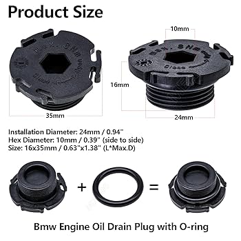 集中ドレンプラグ Amazon | 差動ドレインプラグ Oリング付き 2個 (22x1.5mm) BMW