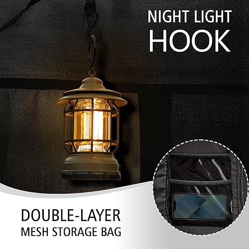 Miniatura 7 de RIYDH Tienda de campaña con dosel de cama individual para adultos, tienda de campaña portátil de ensueño para interiores, 70% de opacidad con 3