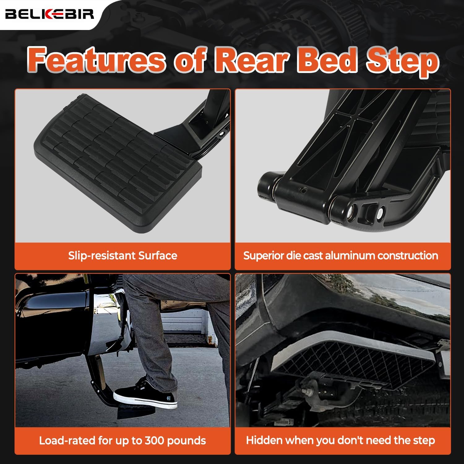 Bed Step, Rear Truck Folding Retractable Bumper Tailgate Step Compatible with 2012 2013 2014 2015 2016 2017 2018 2019 2020 2021 2022 2023 Toyota Tacoma Replaces PT392-35100