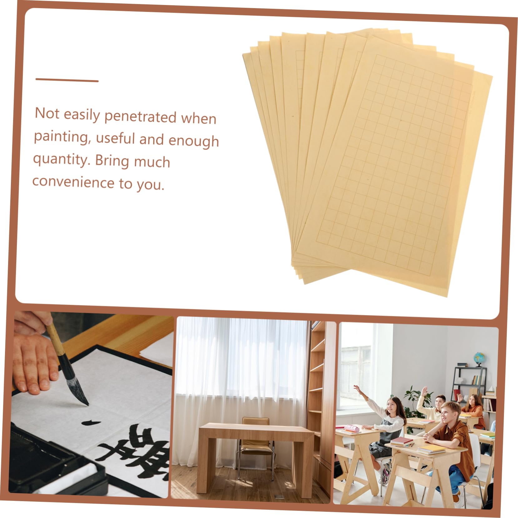 HOMSFOU 3sets Versatile Xuan Paper Sheets for Calligraphy Writing Ink Art Chinese Rice Paper 20sheets*3