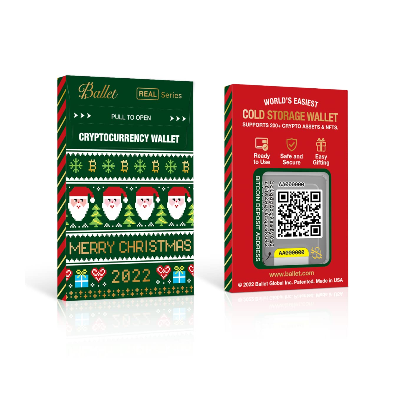 Ballet Real Bitcoin 2022 Merry Christmas (5 Pack) - The Easiest Crypto Cold  Storage Card - Cryptocurrency Hardware Wallet, Managing Your Crypto Assets,  NFTS, Coins : Amazon.ca: Clothing, Shoes & Accessories