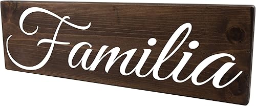 Miniatura 3 de Familia - Placa de madera para colgar en la puerta delantera para decoración del hogar, regalo de Navidad o día de la madre, regalo para el hogar de
