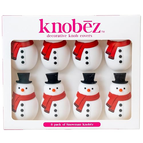 Knobēz 8pk Snowman Decorative Knob Covers - Christmas Cabinet Hardware