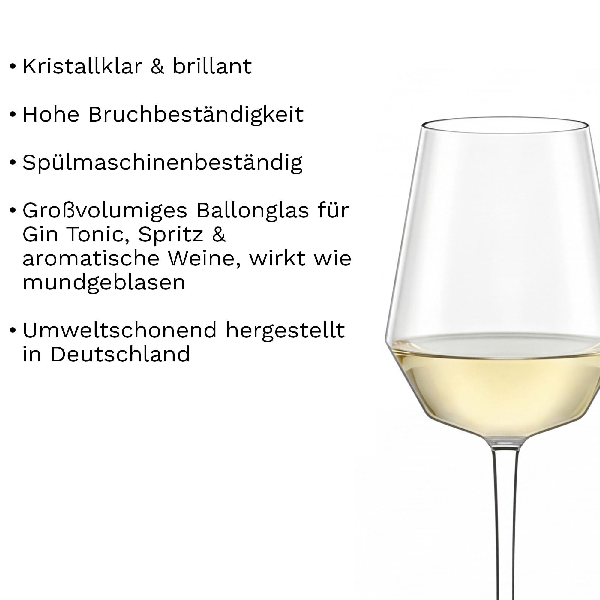 Stölzle Lausitz Celestia Weißweingläser Facettendesign 410 ml, 6er-Set | Weißweingläser mit facettierter Oberfläche für optimale Aromaentfaltung, aus Kristallglas, stoßfest & spülmaschinengeeignet