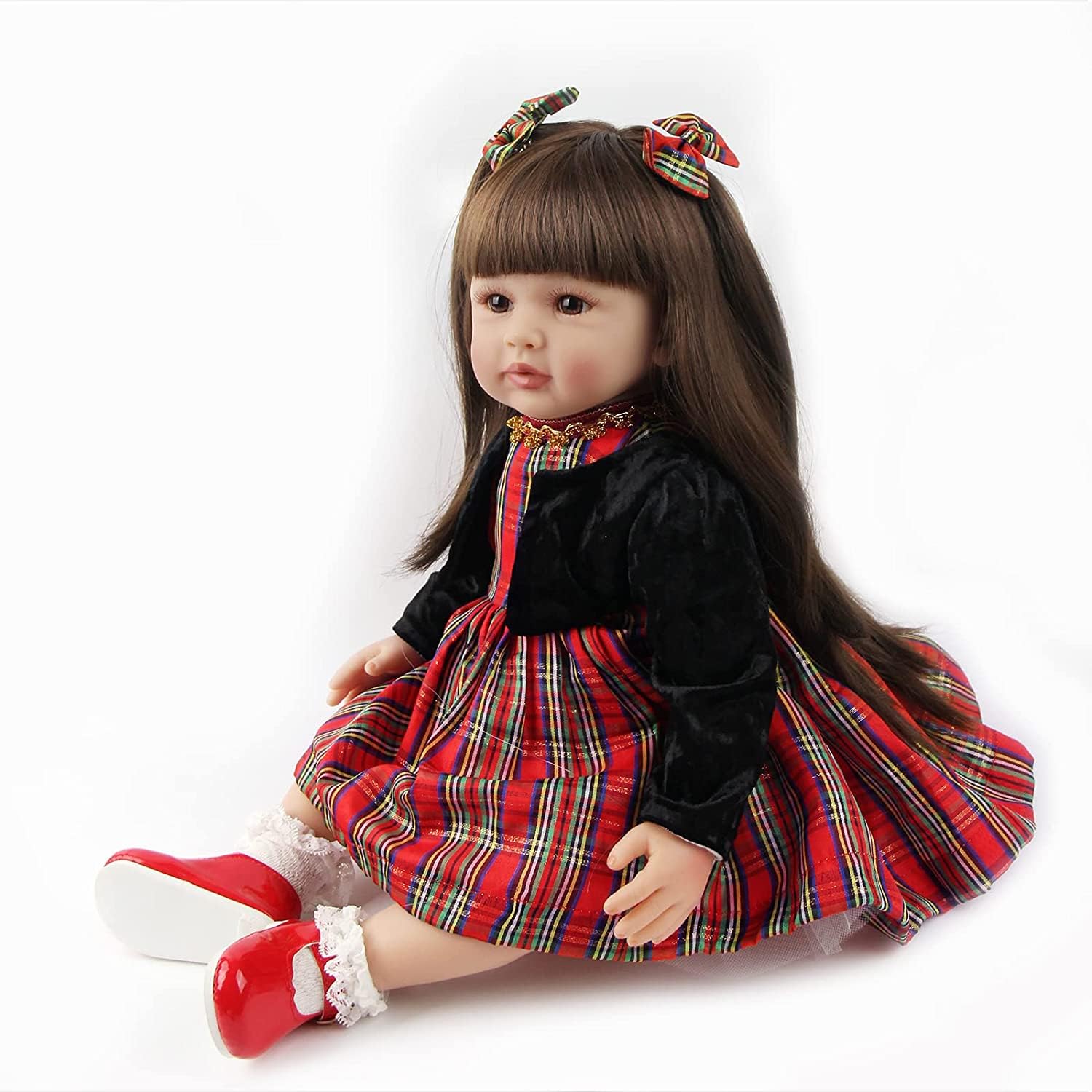 lalka Reborn 60 cm - 24 cale Reborn lalka Reborn lalki dziewczyna Silikonowa reborn niemowlęta lalka Baby Doll tkanina ciała realistyczna lalka niemowlęca realistyczne reborn lalki dziewczynki