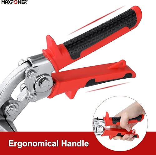 Miniatura 4 de MAXPOWER Dobladora de chapa de metal, dobladora de metal de 3 pulgadas con compensación, dobladora de chapa de mano para doblar y aplanar metal,