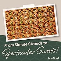 Vista 4 de SnackRush Kadayif seco y picado - Masa Phyllo triturada 500g (1.1lb) Perfecto para Kunafa, Knafeh, chocolate de Dubai, postres de crema