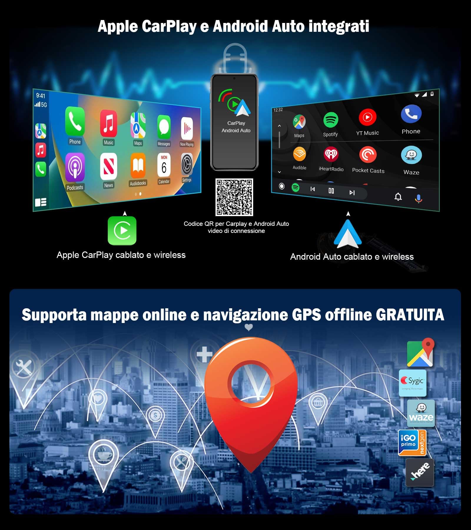 Erisin Qualcomm 8GB+128GB Android 16 Autoradio Bluetooth GPS Navigatore per Mercedes Benz Classe C W204 S204 2008-2010 NTG 4.0 12,3 pollici Schermo IPS CarPlay Android Auto WiFi DAB+ DSP USB Canbus