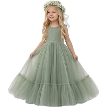 2Bunnies Girl Paisley Lace Back A-Line Straight Tutu Tulle Party Flower Girl Dress