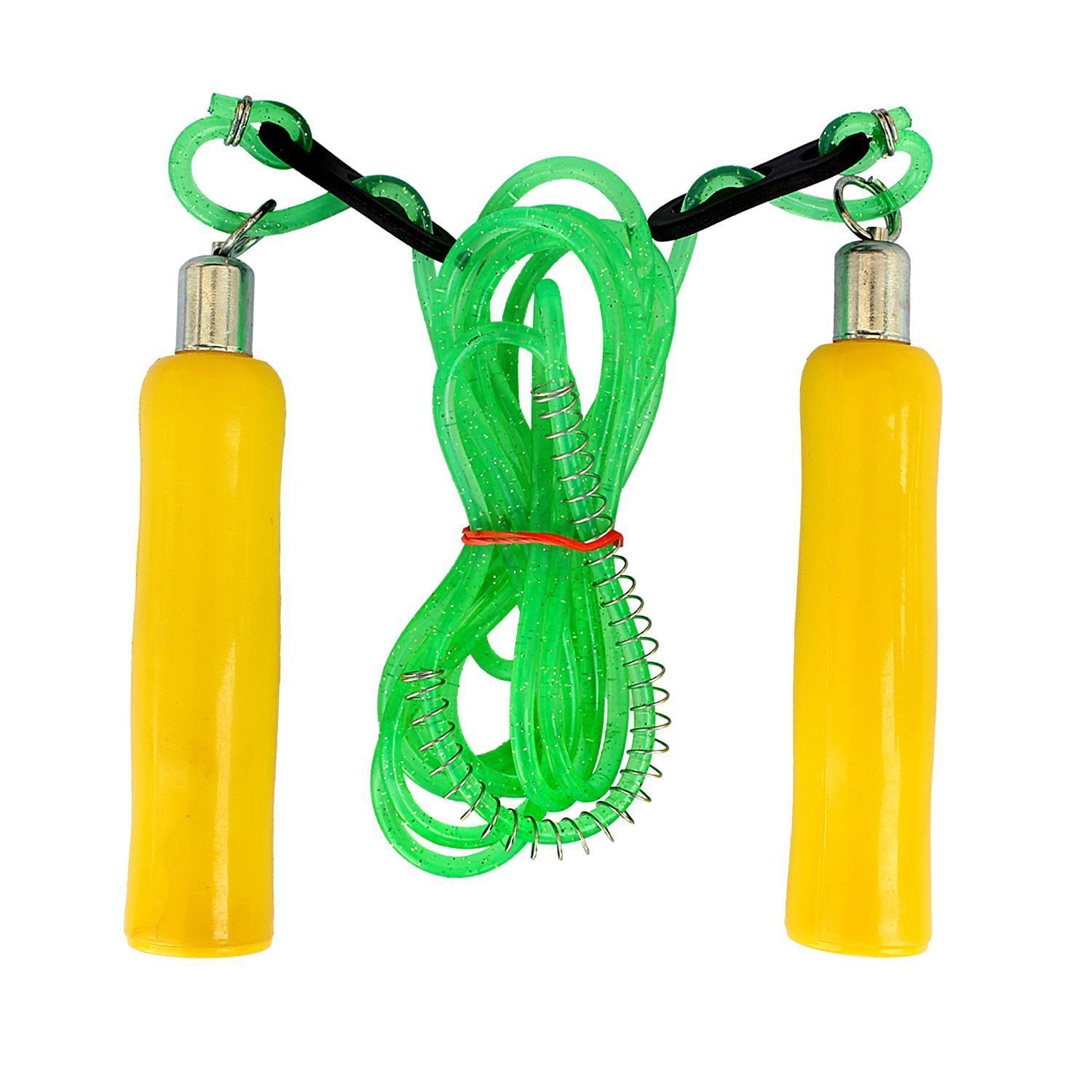 Watson Wooden Skipping Rope, Adjustable Exercise Rope for Men & Women, Kids - Fitness Rope (Green)