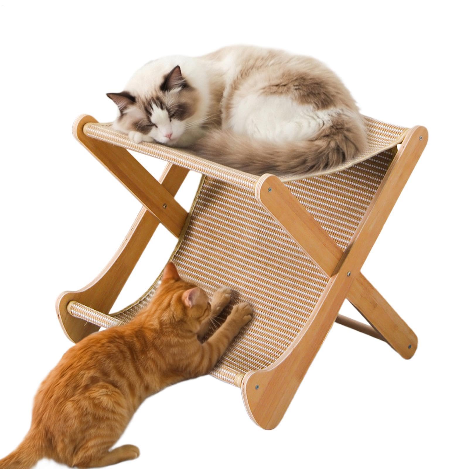Casa de cartón para gatos Juguete Interactivo Plegable 2 Capas Multiusos | Casa De Cartón Para Gatos Juego en casa, adiestramiento, ejercicio físico, antiaburrimiento, estimulación mental, familia
