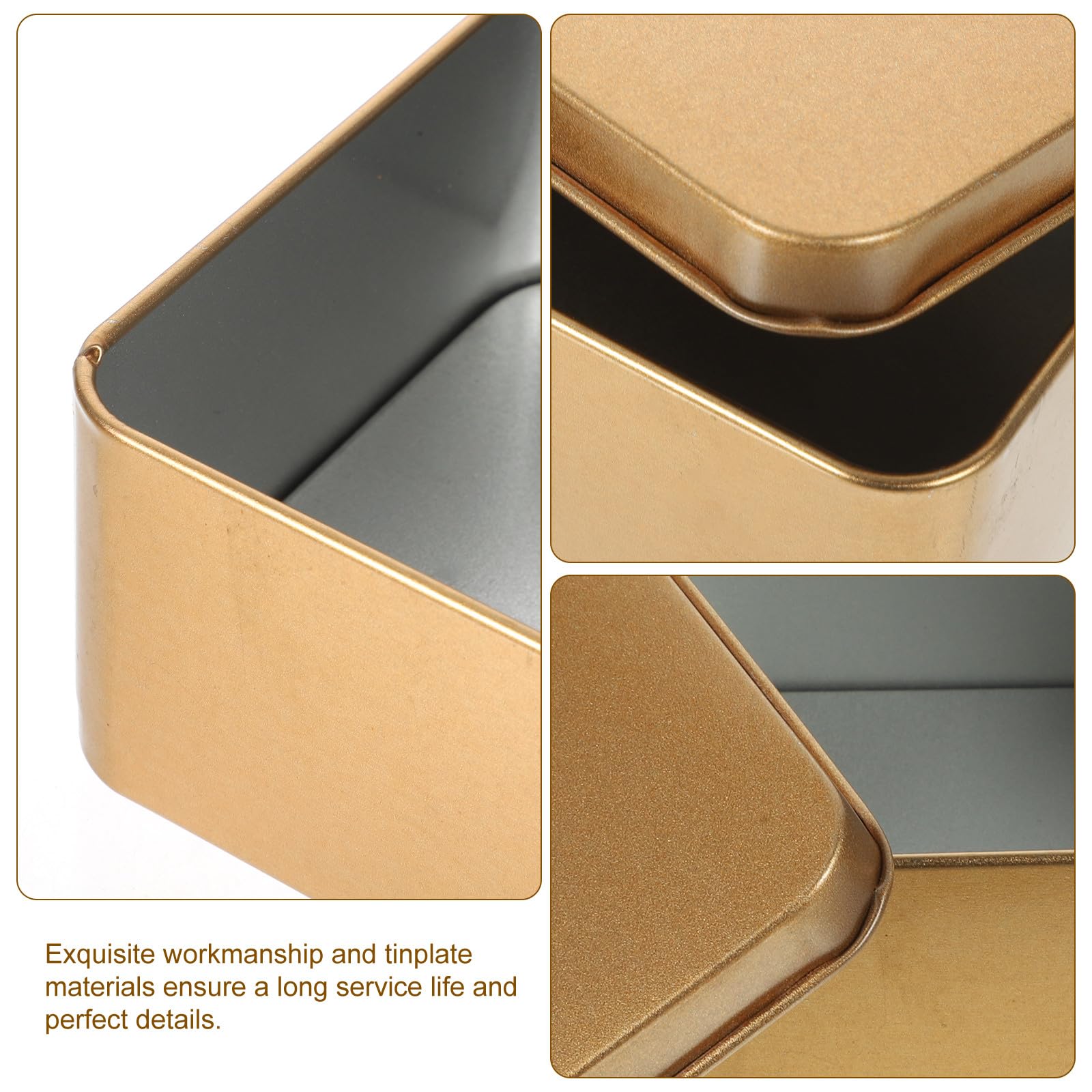 Set da 10 Barattoli da Tè e Caramelle in Latta con Coperchio Ermetico, Contenitori Portaoggetti e Scatole per Biscotti in Metallo Resistenti per Cucina e Casa, Confezione Media