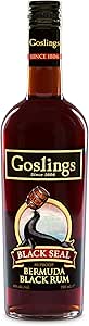 Goslings Black Seal Rum 70cl. ABV 40% Alcohol-Premium Dark Rum from Bermuda.