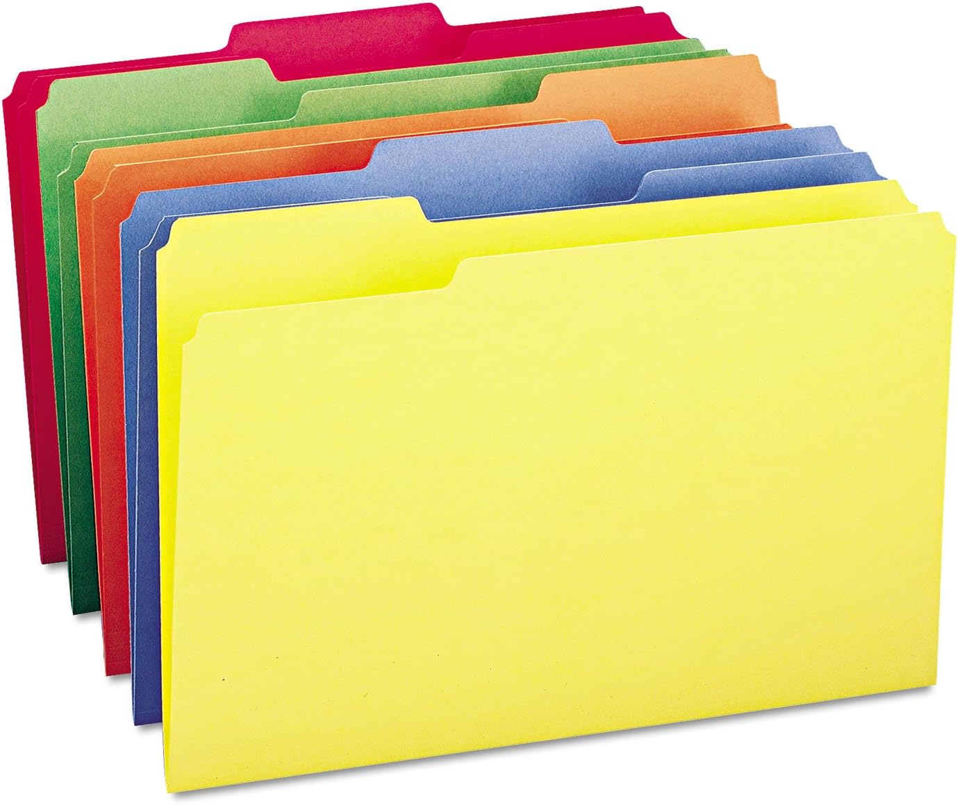 Smead 16943 File Folders 1/3 Cut Top Tab Legal Assorted Colors 100/Box