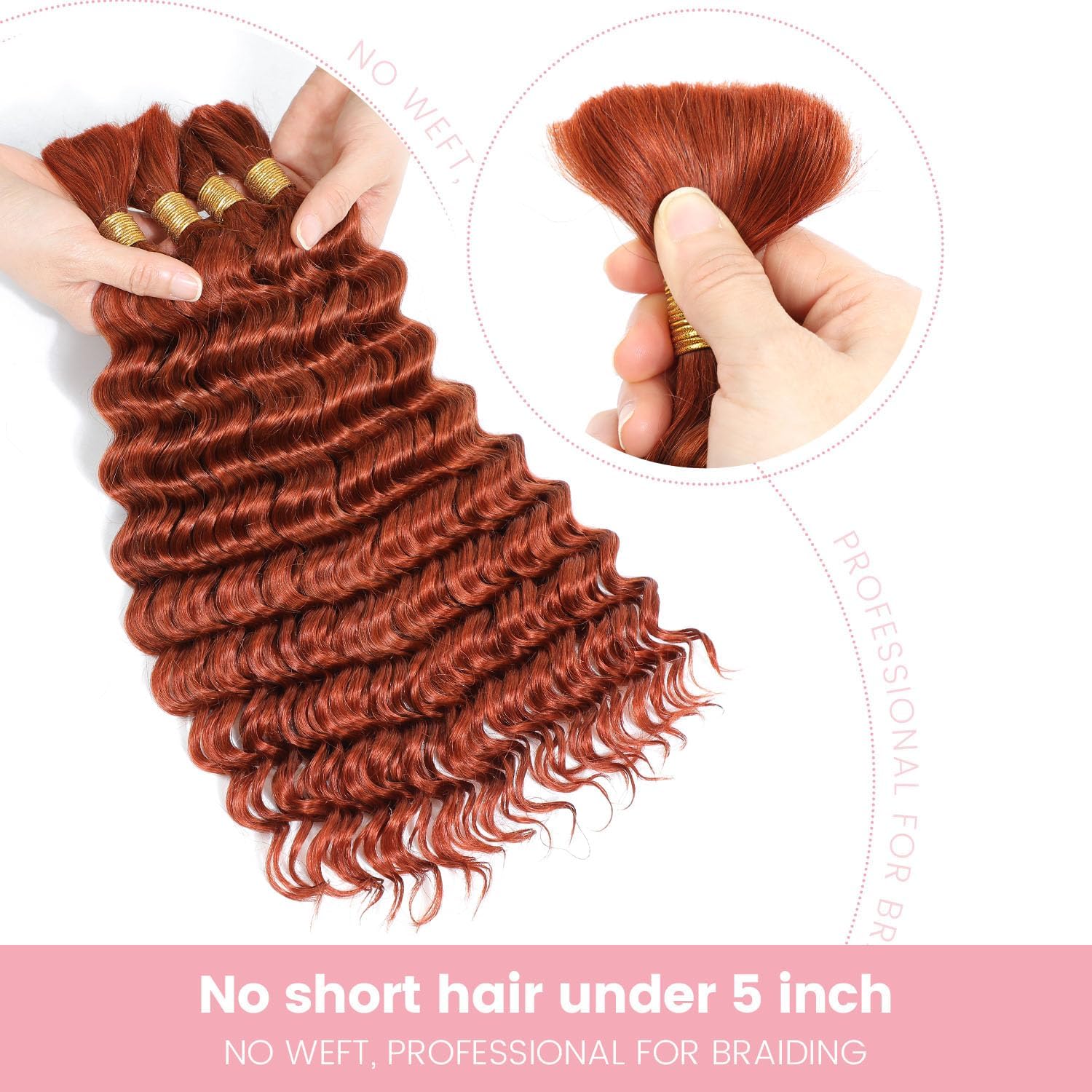 Flyroseing Ginger Orange Goddess Braids Extensions Hair - Image 4