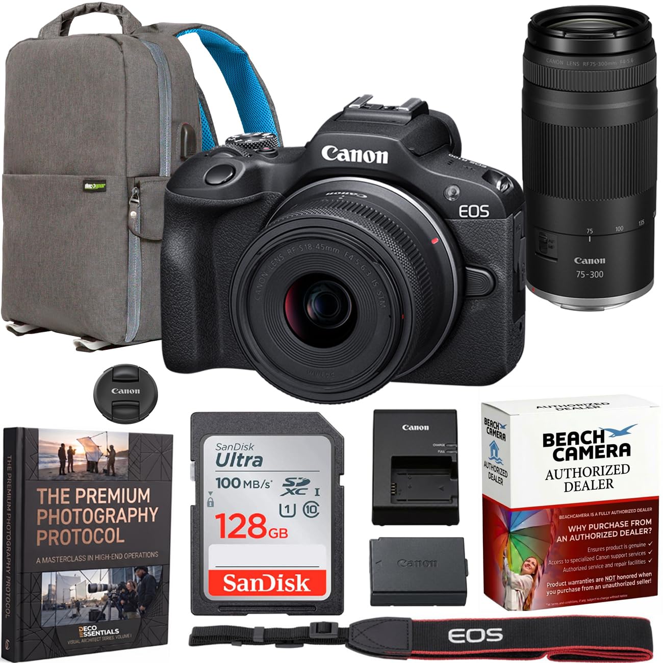 Amazon.com : Canon EOS R100 Mirrorless Camera + 2 Lens Kit 18-45mm