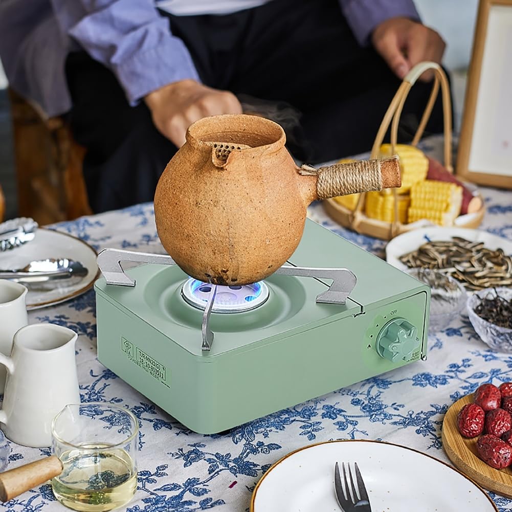 Przenośna kuchenka kempingowa, mini kuchenka gazowa 2100 W do gotowania na zewnątrz, kompaktowa kuchenka piknikowa i turystyczna z futerałem, sprzęt do gotowania awaryjnego
