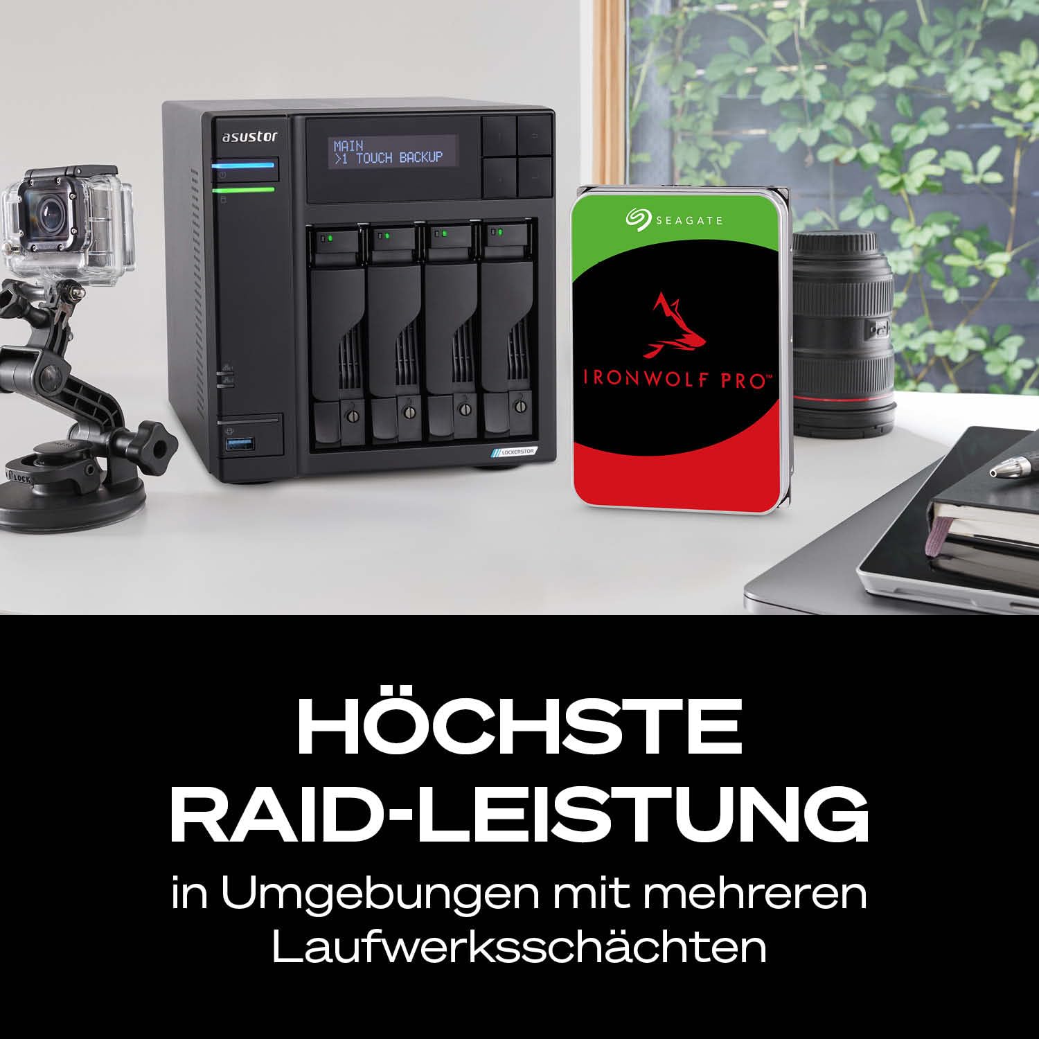 Seagate IronWolf Pro 8TB NAS Interne Festplatte HDD 3.5 Zoll 7200 U/Min CMR 256 MB Cache SATA 6 GB/S