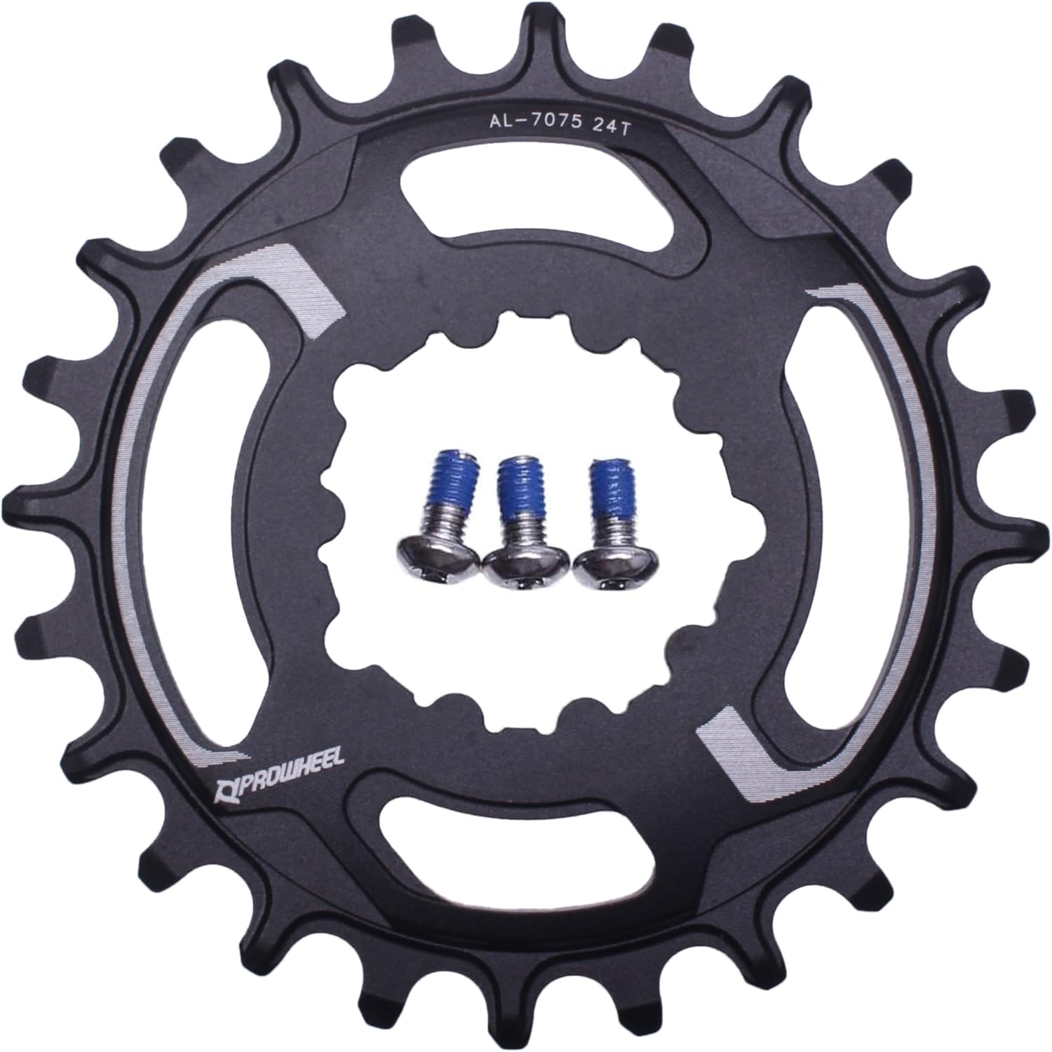 PROWHEEL Direct Mount Bike Chainring,24T 26T Boost 0mm Offset CNC Laser Engraving Narrow Wide Chainring,Compatible with SRAM GXP XX1 X9 XO X01 NX XX GX X-Sync 2